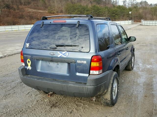 1FMYU03161KB03324 - 2001 FORD ESCAPE XLT BLUE photo 4