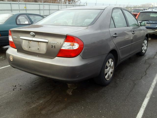 4T1BE32K44U907211 - 2004 TOYOTA CAMRY LE GRAY photo 4