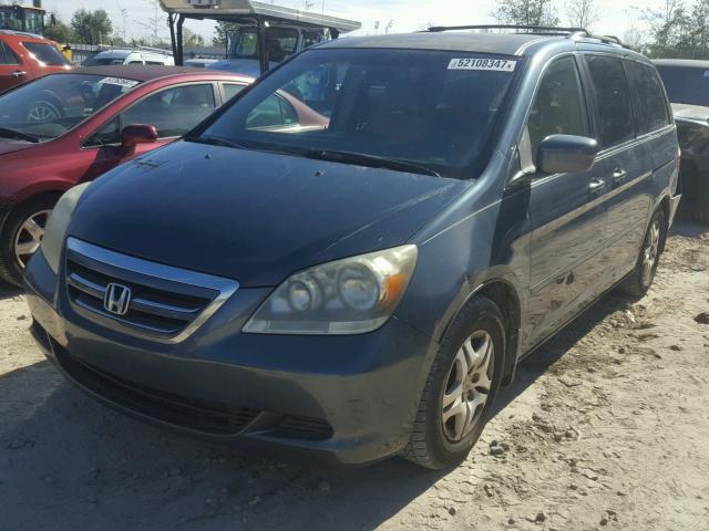 5FNRL38406B402957 - 2006 HONDA ODYSSEY EX GRAY photo 2