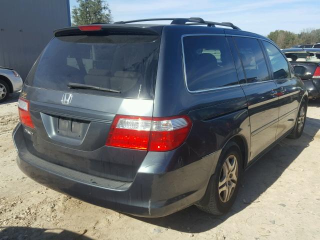 5FNRL38406B402957 - 2006 HONDA ODYSSEY EX GRAY photo 4