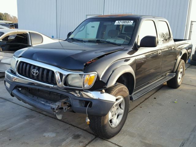 5TEGN92N64Z397037 - 2004 TOYOTA TACOMA DOU BLACK photo 2