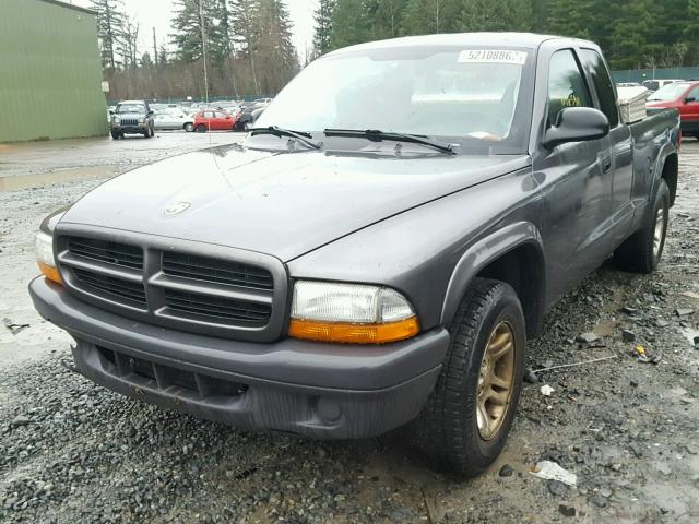 1D7HL12X73S354798 - 2003 DODGE DAKOTA SXT GRAY photo 2