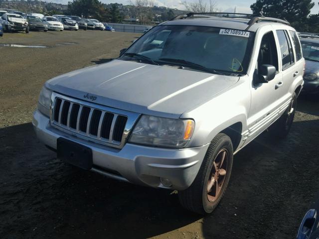 1J4GX58J84C143992 - 2004 JEEP GRAND CHER SILVER photo 2