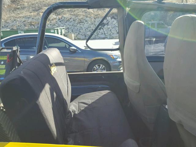 1J4FA59S41P322071 - 2001 JEEP WRANGLER / YELLOW photo 6