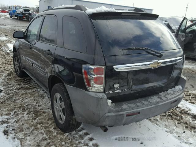 2CNDL13FX56145474 - 2005 CHEVROLET EQUINOX LS BLACK photo 3