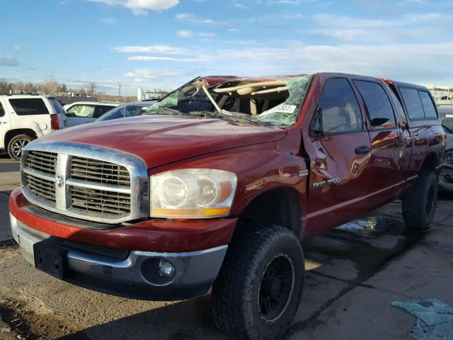 3D7KS19D16G253692 - 2006 DODGE RAM 1500 MAROON photo 2