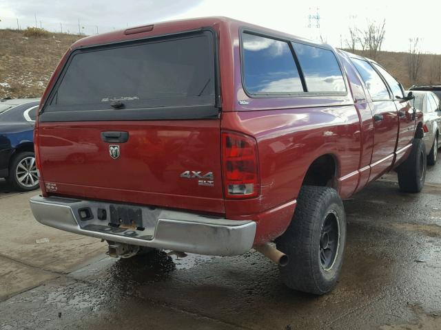 3D7KS19D16G253692 - 2006 DODGE RAM 1500 MAROON photo 4