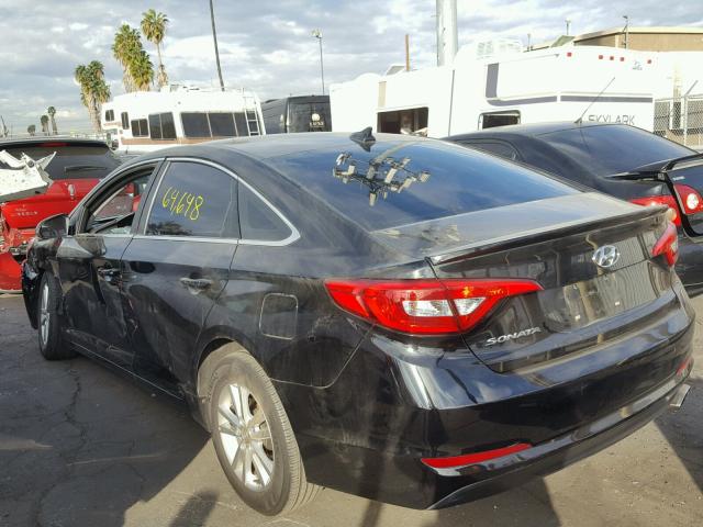 5NPE24AF6HH445982 - 2017 HYUNDAI SONATA SE BLACK photo 3