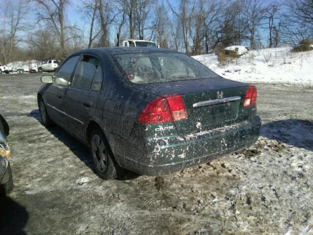 2HGES26742H522629 - 2002 HONDA CIVIC EX 绿色 照片 3