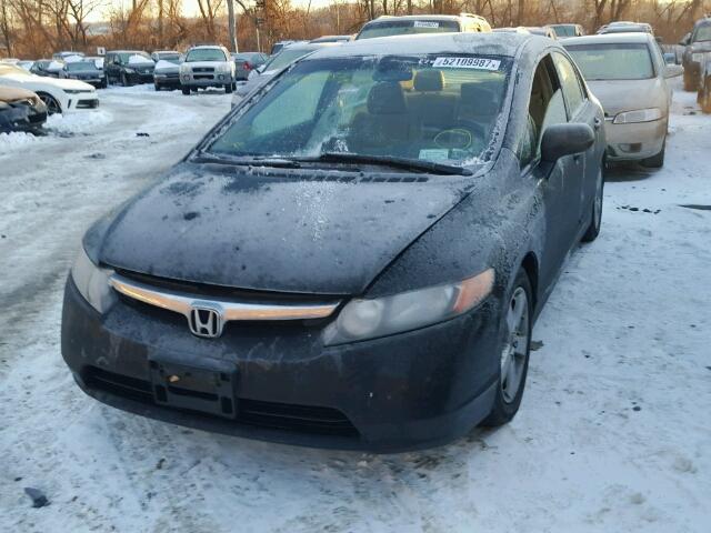 1HGFA15896L143503 - 2006 HONDA CIVIC EX BLACK photo 2