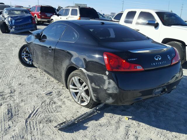 JNKCV64F79M652201 - 2009 INFINITI G37 BLACK photo 3