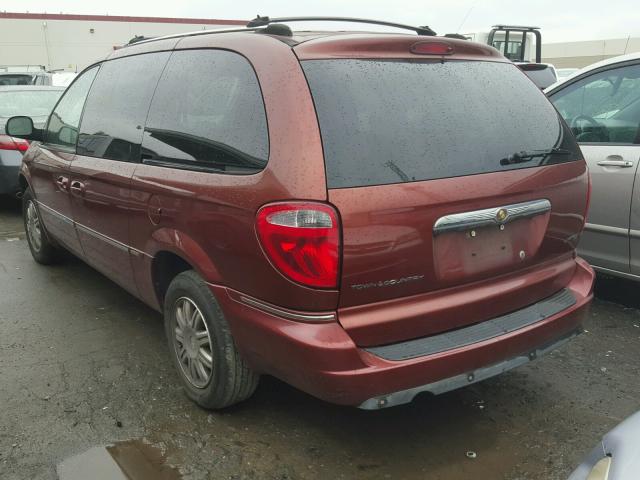 2A8GP64L37R146077 - 2007 CHRYSLER TOWN & COU BURGUNDY photo 3