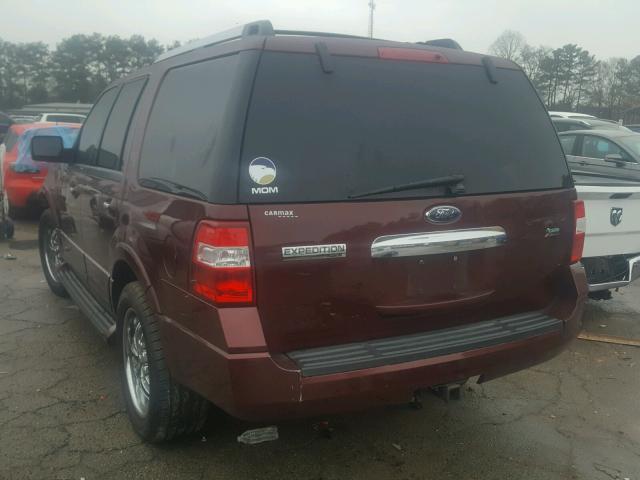 1FMJU1K54AEA81804 - 2010 FORD EXPEDITION BURGUNDY photo 3