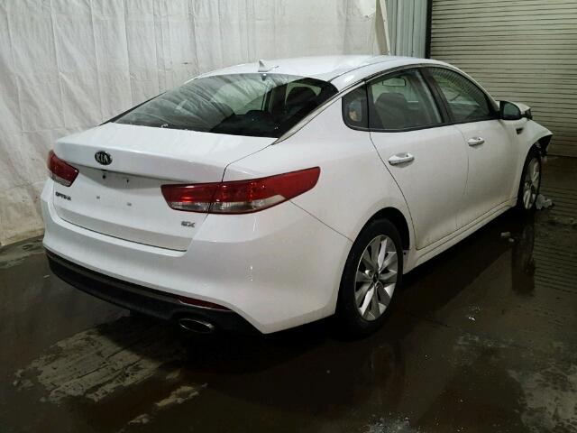 5XXGU4L3XGG097555 - 2016 KIA OPTIMA EX WHITE photo 4