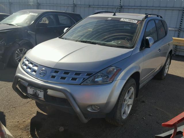 JN8AZ08W93W232265 - 2003 NISSAN MURANO SL SILVER photo 2