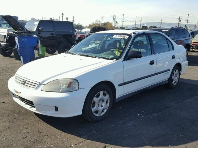 1HGEN1648XL000328 - 1999 HONDA CIVIC GX WHITE photo 2