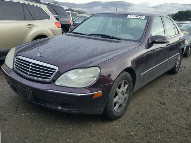 WDBNG70J6YA031597 - 2000 MERCEDES-BENZ S 430 PURPLE photo 2