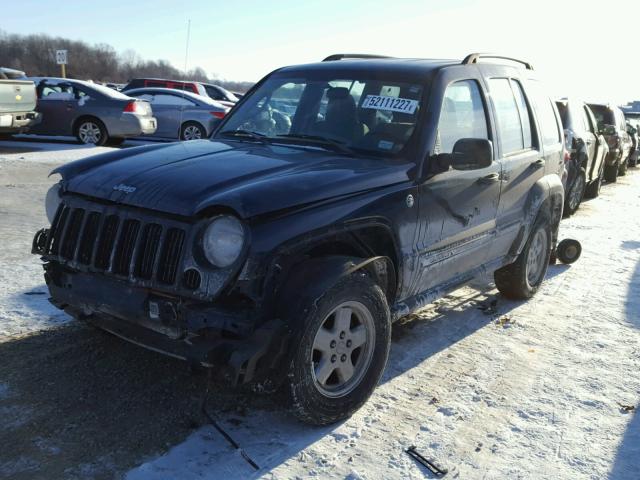 1J4GL48K86W259340 - 2006 JEEP LIBERTY SP BLUE photo 2