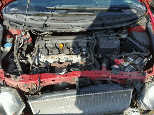 2HGFG12857H556505 - 2007 HONDA CIVIC EX RED photo 7