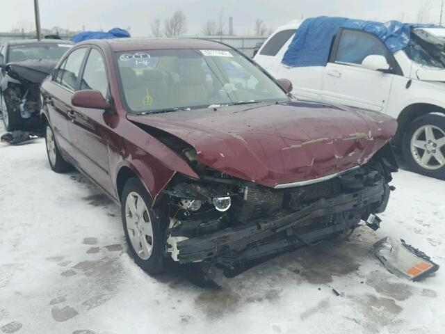 5NPET46C69H481314 - 2009 HYUNDAI SONATA GLS MAROON photo 1