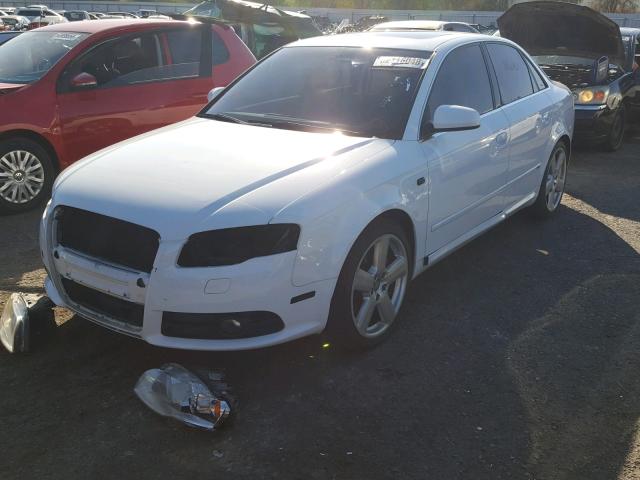 WAUEF78E98A058558 - 2008 AUDI A4 S-LINE WHITE photo 2