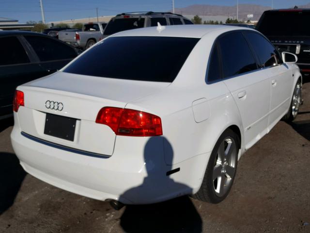 WAUEF78E98A058558 - 2008 AUDI A4 S-LINE WHITE photo 4