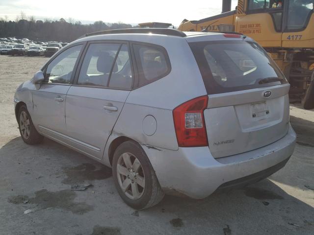 KNAFG526287149272 - 2008 KIA RONDO LX SILVER photo 3