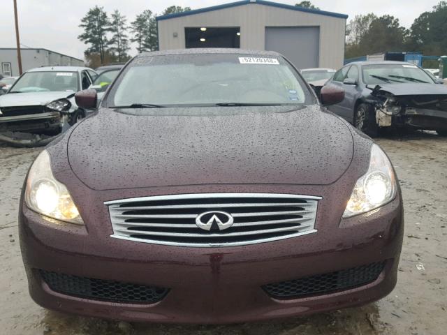 JNKCV66E79M722333 - 2009 INFINITI G37 BASE BURGUNDY photo 9