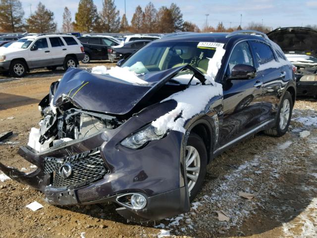 JN8CS1MW1HM411329 - 2017 INFINITI QX70 PURPLE photo 2