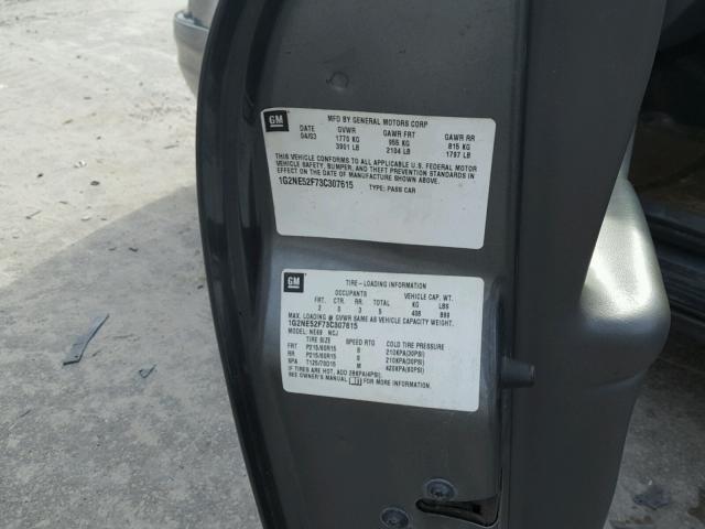 1G2NE52F73C307615 - 2003 PONTIAC GRAND AM S Boz foto 10