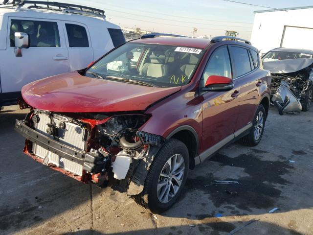 JTMRJREV2JD186812 - 2018 TOYOTA RAV4 HV LE RED photo 2