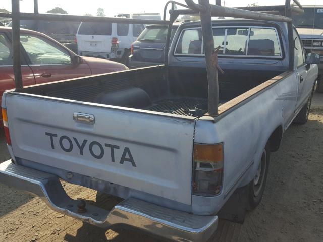 JT4RN82P0K5011409 - 1989 TOYOTA PICKUP 1/2 BLUE photo 4