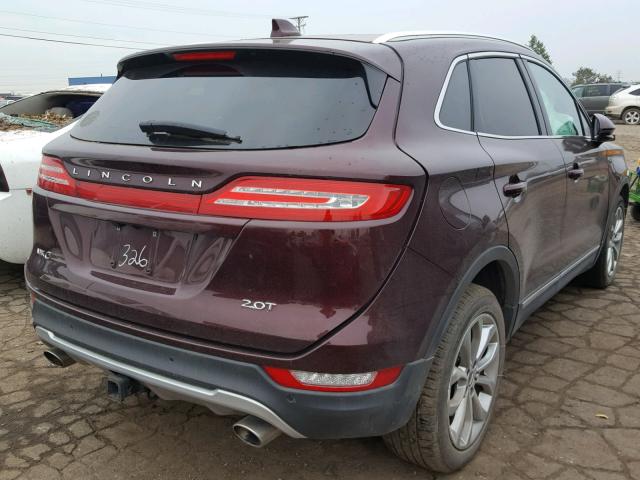 5LMCJ2C96HUL50326 - 2017 LINCOLN MKC SELECT BURGUNDY photo 4