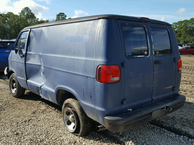 2B7GB11X6SK579670 - 1995 DODGE RAM VAN B1 BLUE photo 3