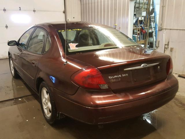 1FAFP55U0YG251043 - 2000 FORD TAURUS SES MAROON photo 3