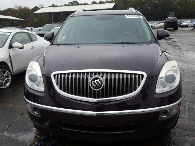 5GAEV13D99J199165 - 2009 BUICK ENCLAVE CX BURGUNDY photo 9