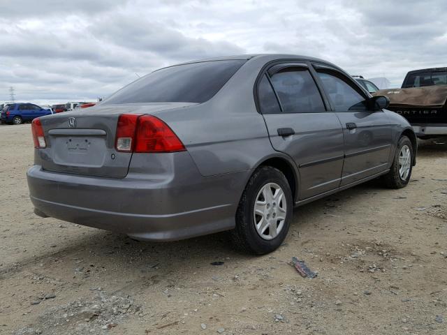 1HGES16395L022416 - 2005 HONDA CIVIC DX V GRAY photo 4