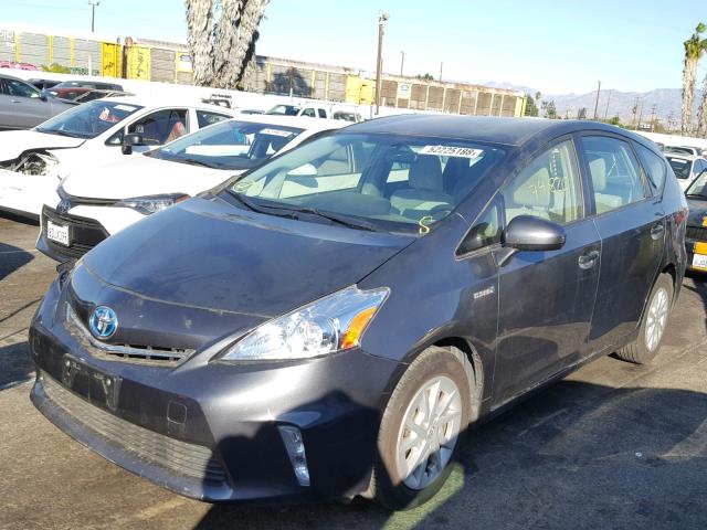 JTDZN3EU2D3196386 - 2013 TOYOTA PRIUS V GRAY photo 2