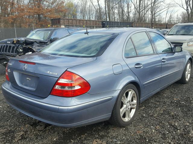 WDBUF83JX4X161650 - 2004 MERCEDES-BENZ E 500 4MAT BLUE photo 4