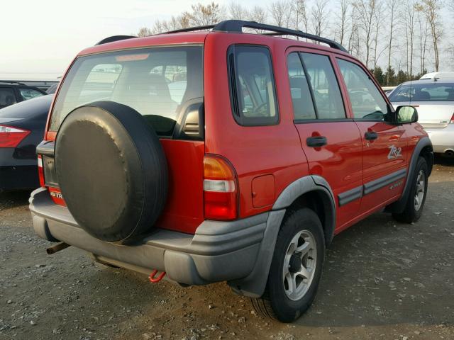 2CNBJ734426914481 - 2002 CHEVROLET TRACKER ZR RED photo 4