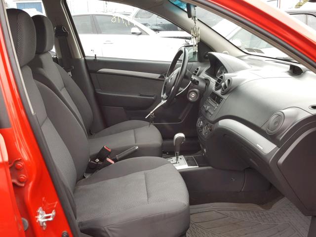 KL1TD5DEXBB142326 - 2011 CHEVROLET AVEO LS RED photo 5