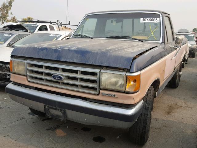 1FTHF25M3JPA23449 - 1988 FORD F250 BLUE photo 2