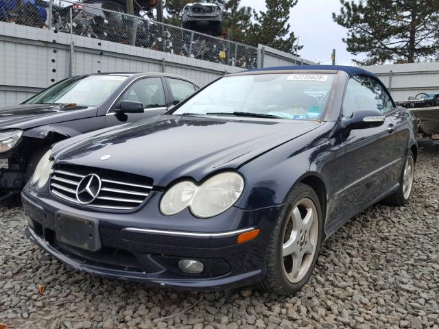 WDBTK75G24T023269 - 2004 MERCEDES-BENZ CLK 500 BLUE photo 2