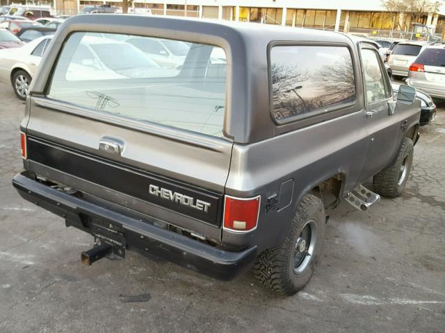 1GNEV18K5HF147496 - 1987 CHEVROLET BLAZER V10 GRAY photo 4