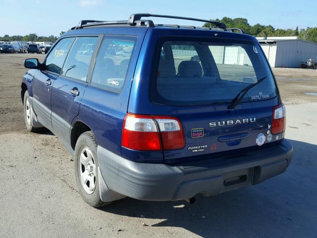 JF1SF63592H724751 - 2002 SUBARU FORESTER L BLUE photo 3