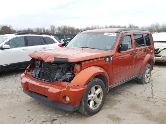 1D8GU58K88W250358 - 2008 DODGE NITRO SLT ORANGE photo 2