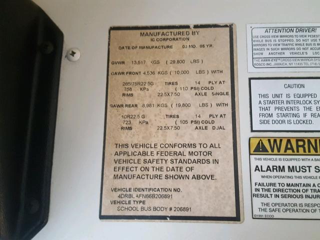 4DRBUAFN66B206891 - 2006 IC CORPORATION 3000 ყვითელი ფოტო 10