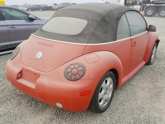 3VWCK21Y63M315486 - 2003 VOLKSWAGEN NEW BEETLE 橙色 照片 4