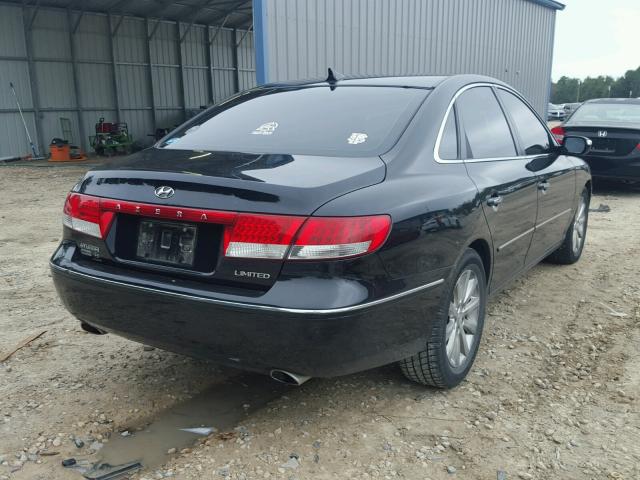 KMHFC46FX9A342840 - 2009 HYUNDAI AZERA SE BLACK photo 4