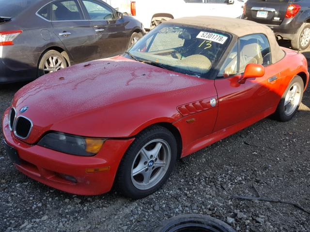 4USCH7323VLE01864 - 1997 BMW Z3 1.9 RED photo 2